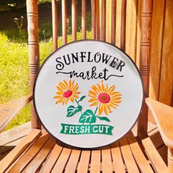 Sunflower Market Metal Enamel Sign - Picture 2 of 10